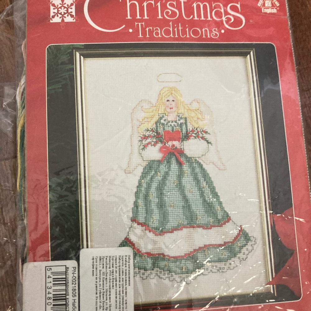 Christmas Traditions Cross Stitch Kit with Angel Design